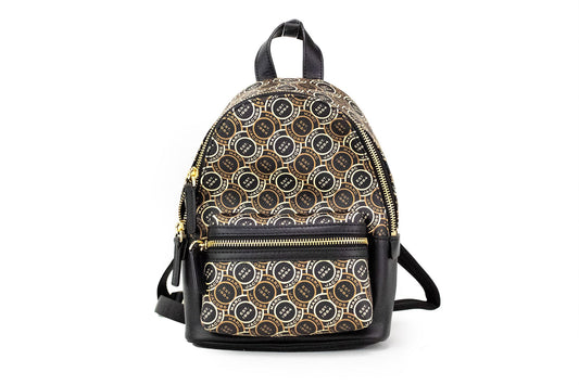 Marc Jacobs Signet Mini Black Logo Printed Leather Shoulder Backpack Bookbag - Walk-In Closet