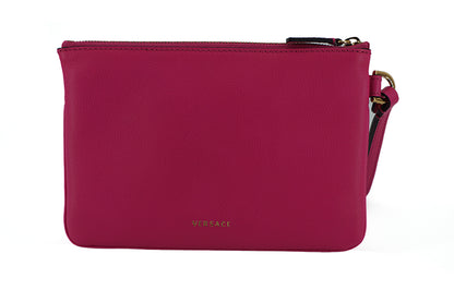 Versace Elegant Pink Leather Pouch Clutch - Walk-In Closet