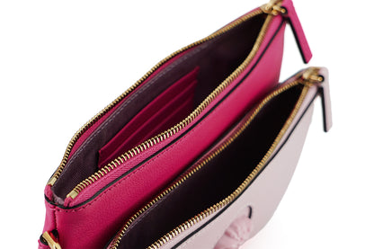 Versace Elegant Pink Leather Pouch Clutch - Walk-In Closet