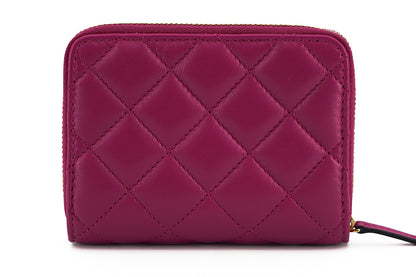 Versace Elegant Purple Quilted Leather Wallet - Walk-In Closet