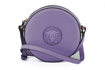 Versace Elegant Purple Round Shoulder Bag - Walk-In Closet