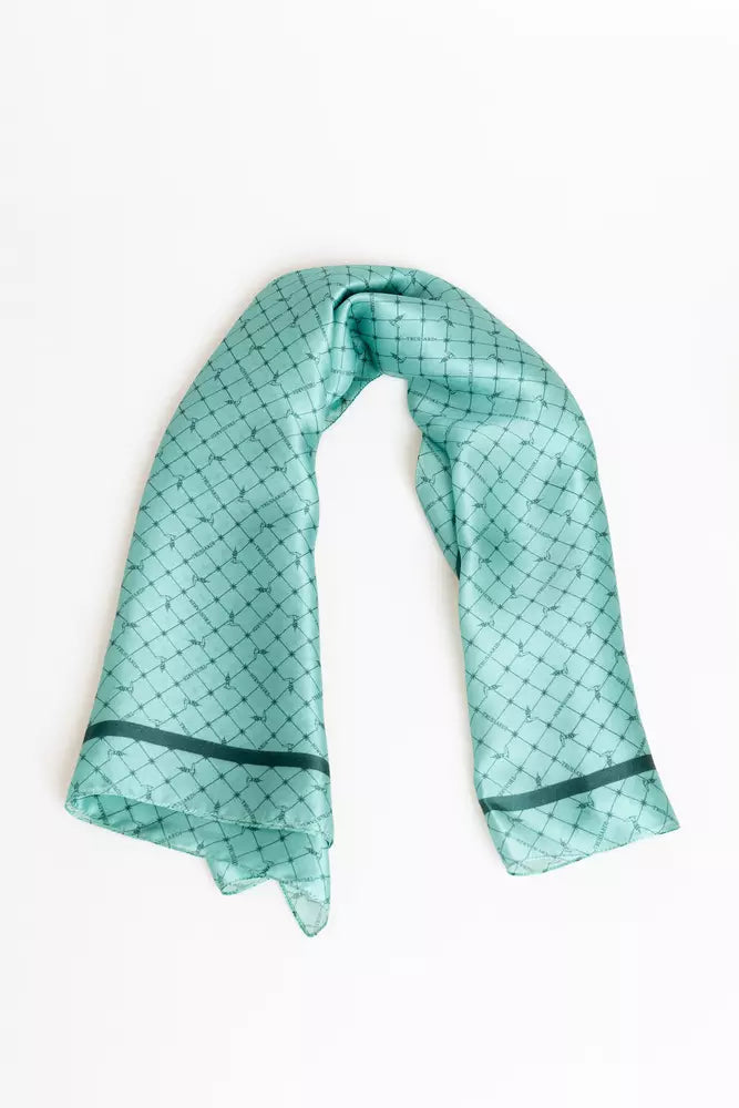 Trussardi Light Blue Silk Women Scarf - Walk-In Closet