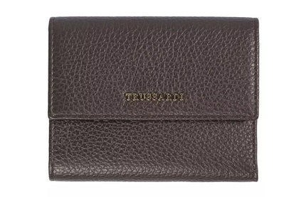 Trussardi Brown Leather Women Wallet - Walk-In Closet