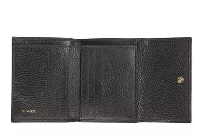 Trussardi Black Leather Women Wallet - Walk-In Closet