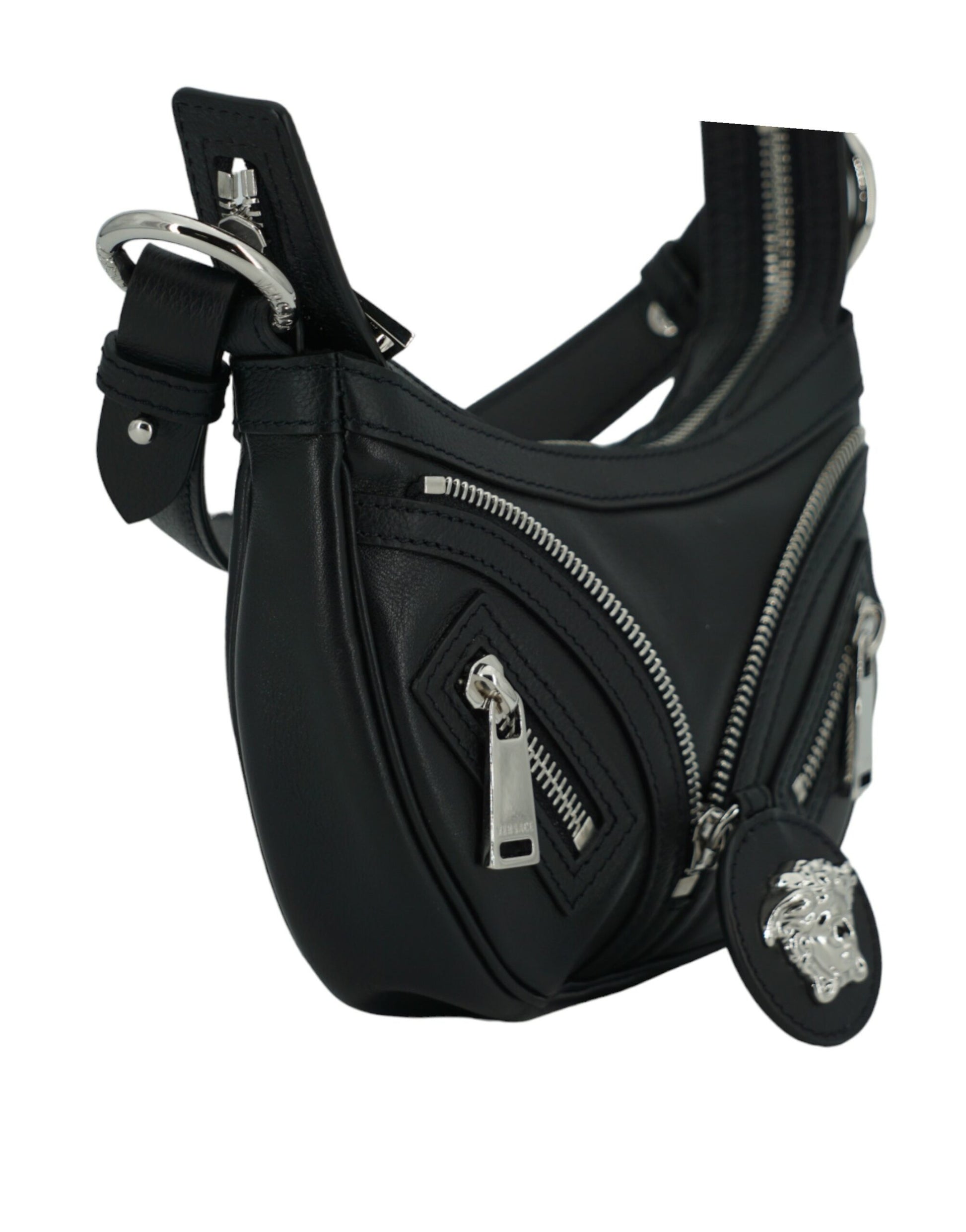 Versace Elegant Black Mini Hobo Shoulder Bag - Walk-In Closet