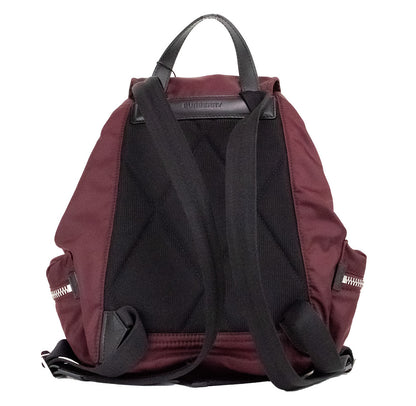 Burberry Medium Burgundy Econyl Nylon Rucksack Drawstring Backpack Bookbag - Walk-In Closet