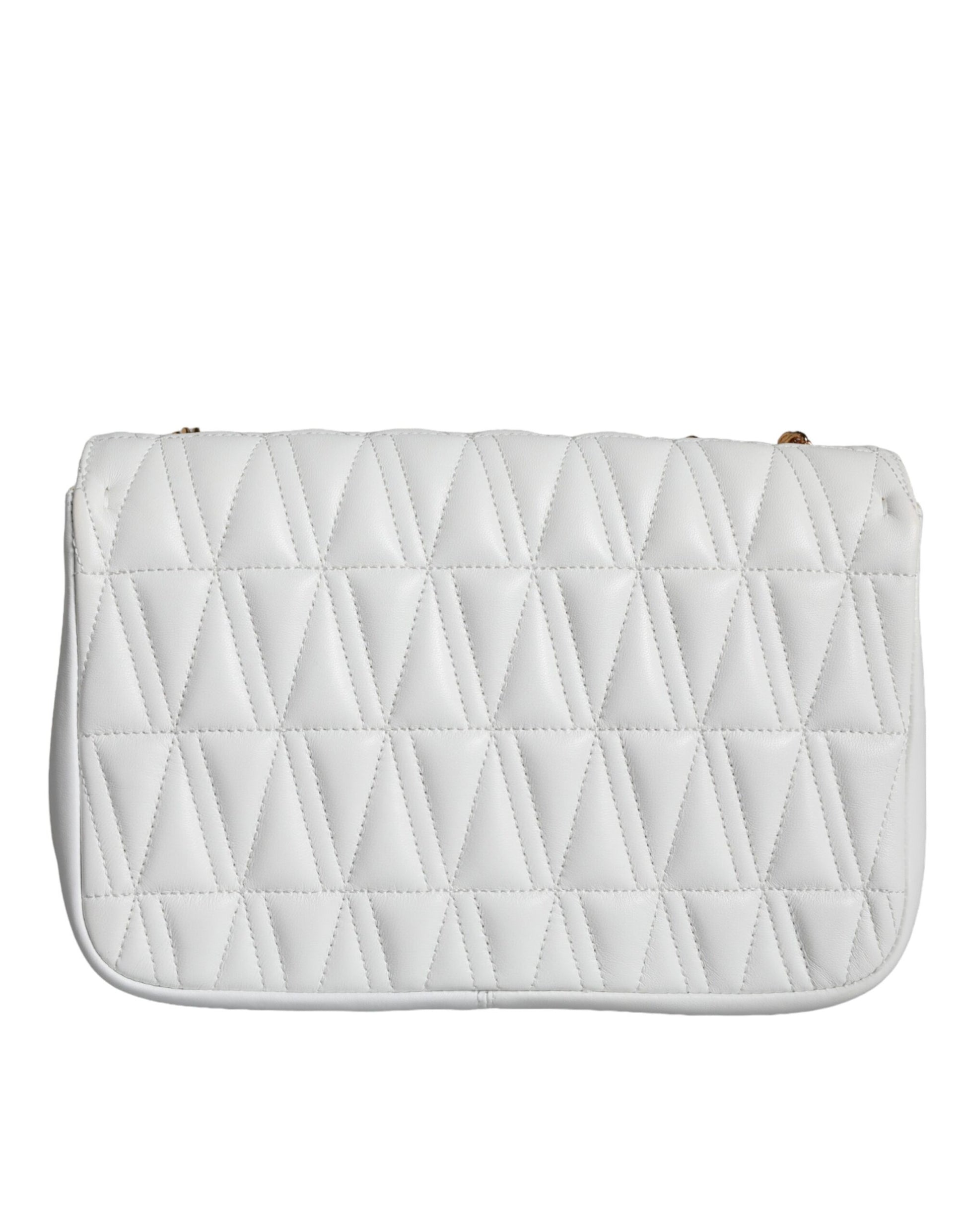 Versace White Mini Nappa Leather Crossbody Shoulder Bag - Walk-In Closet
