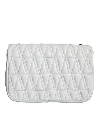 Versace White Mini Nappa Leather Crossbody Shoulder Bag - Walk-In Closet