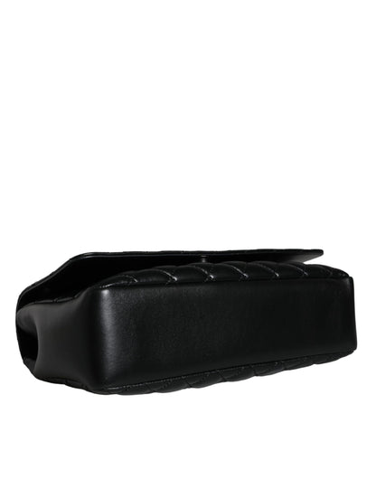 Versace Black Quilted Lambskin Leather Crossbody Shoulder Bag - Walk-In Closet