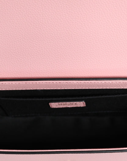 Versace Pink Grainy Calf Leather Logo Crossbody Shoulder Bag - Walk-In Closet