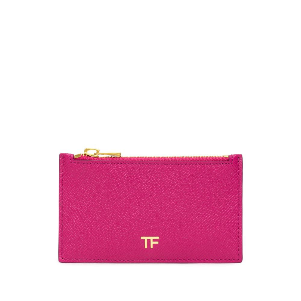 Tom Ford Fuchsia Leather Cardholder - Walk-In Closet