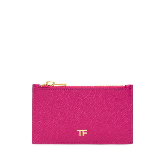 Tom Ford Fuchsia Leather Cardholder - Walk-In Closet