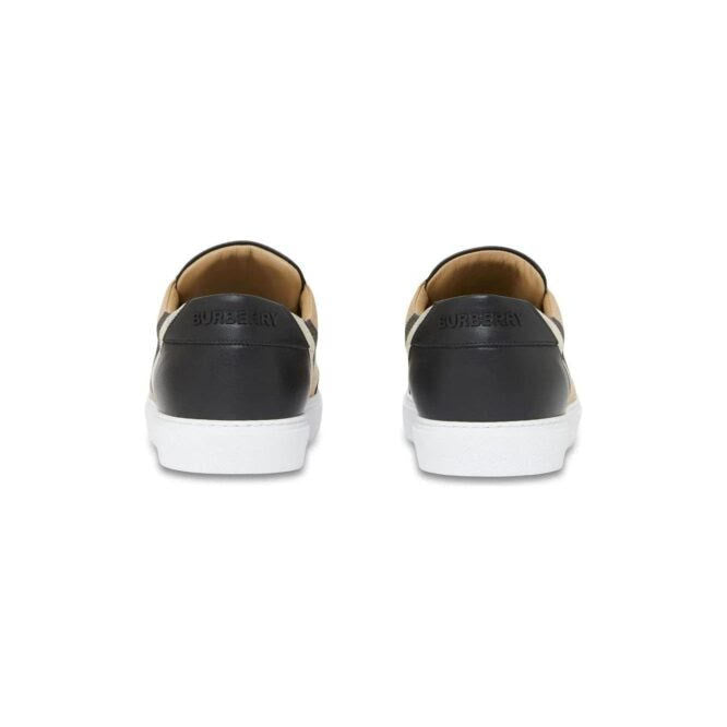 Burberry Black Leather New Salmond Sneakers - Walk-In Closet