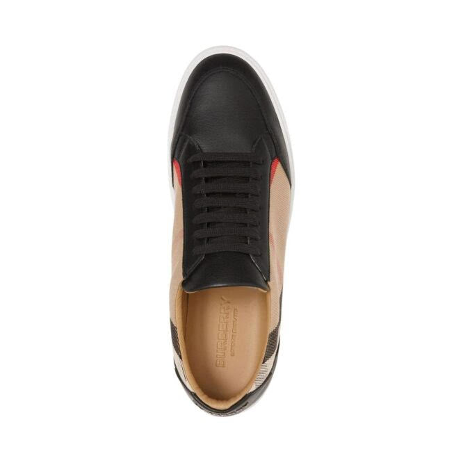 Burberry Black Leather New Salmond Sneakers - Walk-In Closet