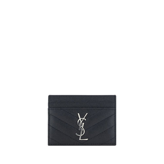 Saint Laurent Black Leather Card Holder - Walk-In Closet