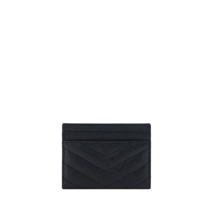Saint Laurent Black Leather Card Holder - Walk-In Closet