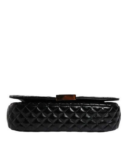 Versace Black Calf Leather Quilted Shoulder Strap Bag - Walk-In Closet