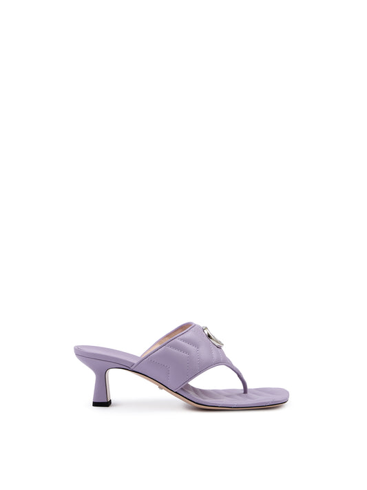 Gucci Mystic Purple Nappa Charlotte Leather Sandals - Walk-In Closet