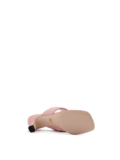 Gucci Mystic Pink Nappa Charlotte Leather Sandals - Walk-In Closet