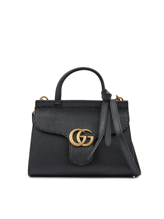 Gucci Black Leather GG Marmont Handbag - Walk-In Closet