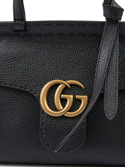 Gucci Black Leather GG Marmont Handbag - Walk-In Closet