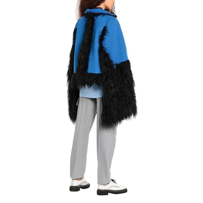 Faux Fur Trimmed Cape Jacket - Walk-In Closet