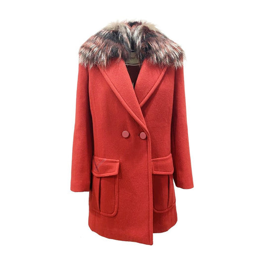 Fur Collar Wool Coat - Walk-In Closet
