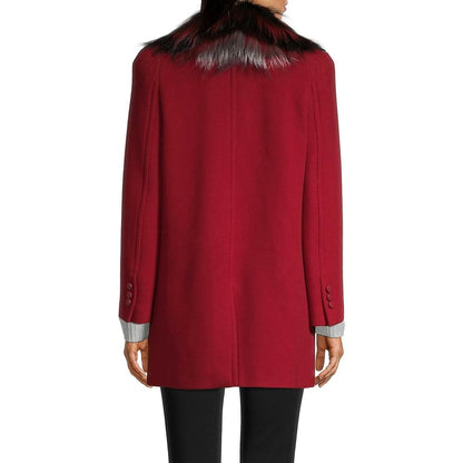 Fur Collar Wool Coat - Walk-In Closet