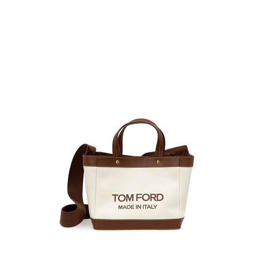 Tom Ford Beige Cotton Tote Bag - Walk-In Closet
