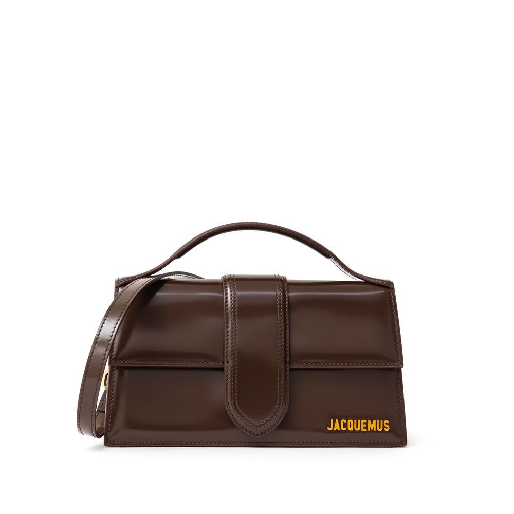 Jacquemus Brown Leather Le Grand Bambino Handbag - Walk-In Closet