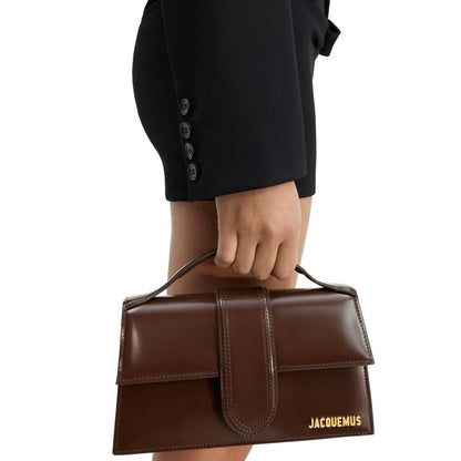 Jacquemus Brown Leather Le Grand Bambino Handbag - Walk-In Closet