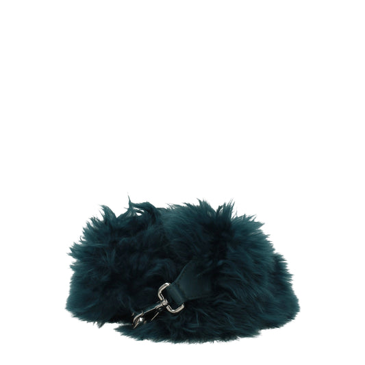 Fendi Green Leather Shoulder Bags - Walk-In Closet