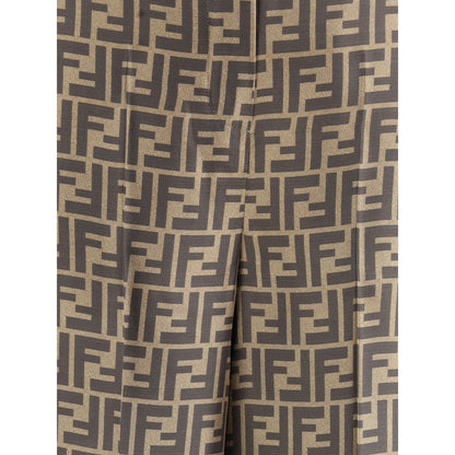 Fendi Monogram pattern silk Pants - Walk-In Closet