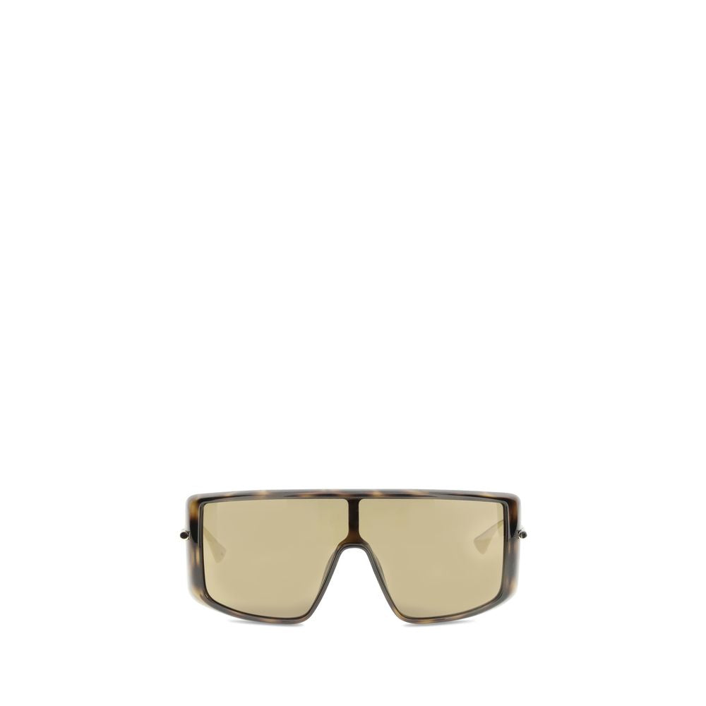 Alexander McQueen Havana T-Bar Visor Sunglasses - Walk-In Closet