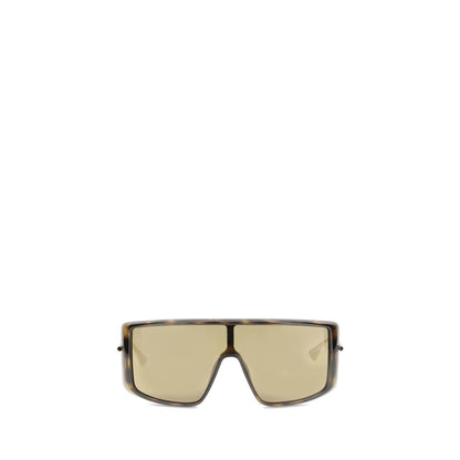 Alexander McQueen Havana T-Bar Visor Sunglasses - Walk-In Closet