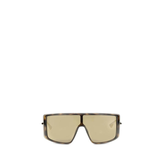 Alexander McQueen Havana T-Bar Visor Sunglasses - Walk-In Closet