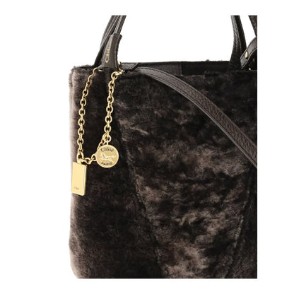 Chloé Shearling Spin Tote Bag - Walk-In Closet